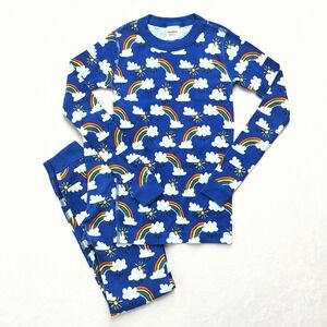 Hanna Andersson Organic Cotton Pajamas Unisex Kids 10 Rain or Shine Rainbows